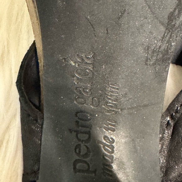 Pedro Garcia Black and White Peep-Toe Heels - Picture 17 of 17